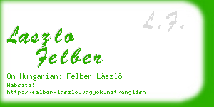 laszlo felber business card
