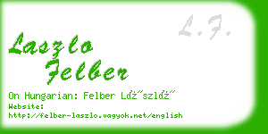 laszlo felber business card